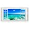 Designart - Open Window to Wavy Ocean - Extra Large Seashore Canvas Art